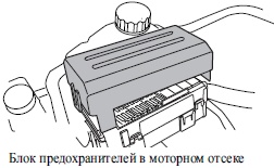 Внешний блок предохранителей Шевроле Авео